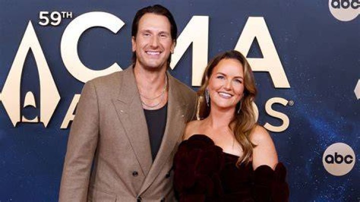 Russell Dickerson, left, and his wife, Kailey, arrive at 67th Annual BMI Country Awards ceremony at BMI Music Row offices on Tuesday, November 12, 2019, in Nashville, Tenn. (Photo by Al Wagner/Invision/AP)