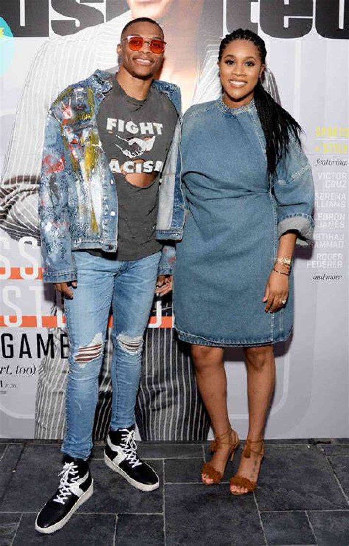 Russell Westbrook & Nina Earl at the Louis Vuitton show