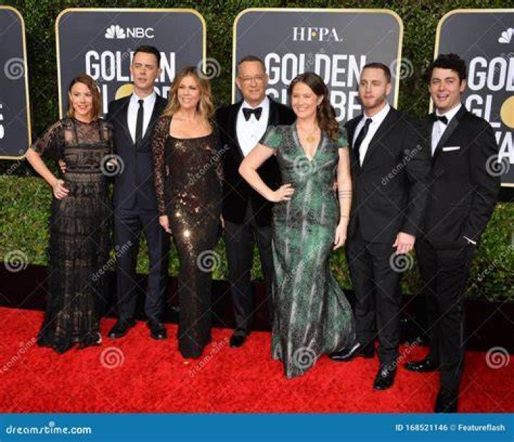 Samantha Bryant, Colin Hanks, Rita Wilson, Tom Hanks, Elizabeth Hanks, Chet Hanks and Truman Hanks 77th Annual Golden Globe Awards, Arrivals, Los Angeles, USA - 05 Jan 2020