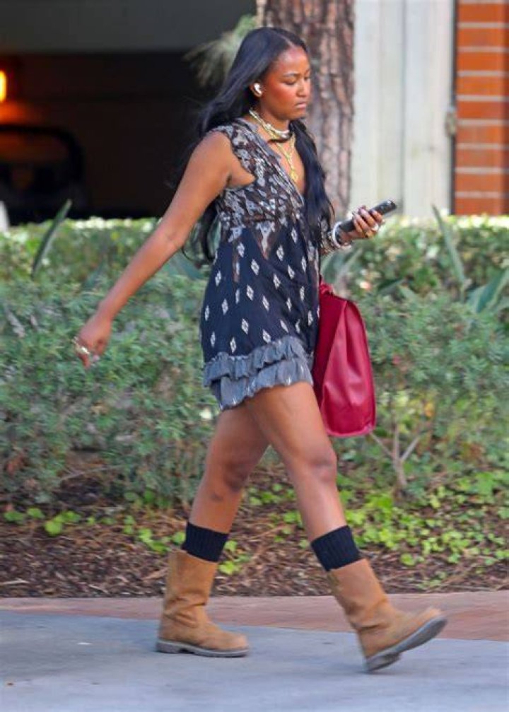 Sasha Obama arrives at the Palais des Papes