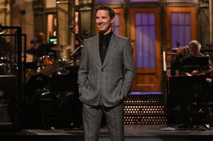 SATURDAY NIGHT LIVE -- &ldquo;Benedict Cumberbatch, Arcade Fire&rdquo; Episode 1824 -- Pictured: Host Benedict Cumberbatch during the monologue on Saturday, May 7, 2022 -- (Photo by: Will Heath/NBC)