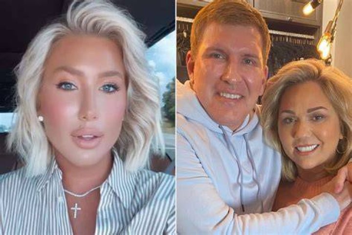 Savannah Chrisley, left, and her father Todd Chrisley arrive at the 51st annual Academy of Country Music Awards at the MGM Grand Garden Arena, in Las Vegas 51st Annual Academy Of Country Music Awards - Arrivals, Las Vegas, USA