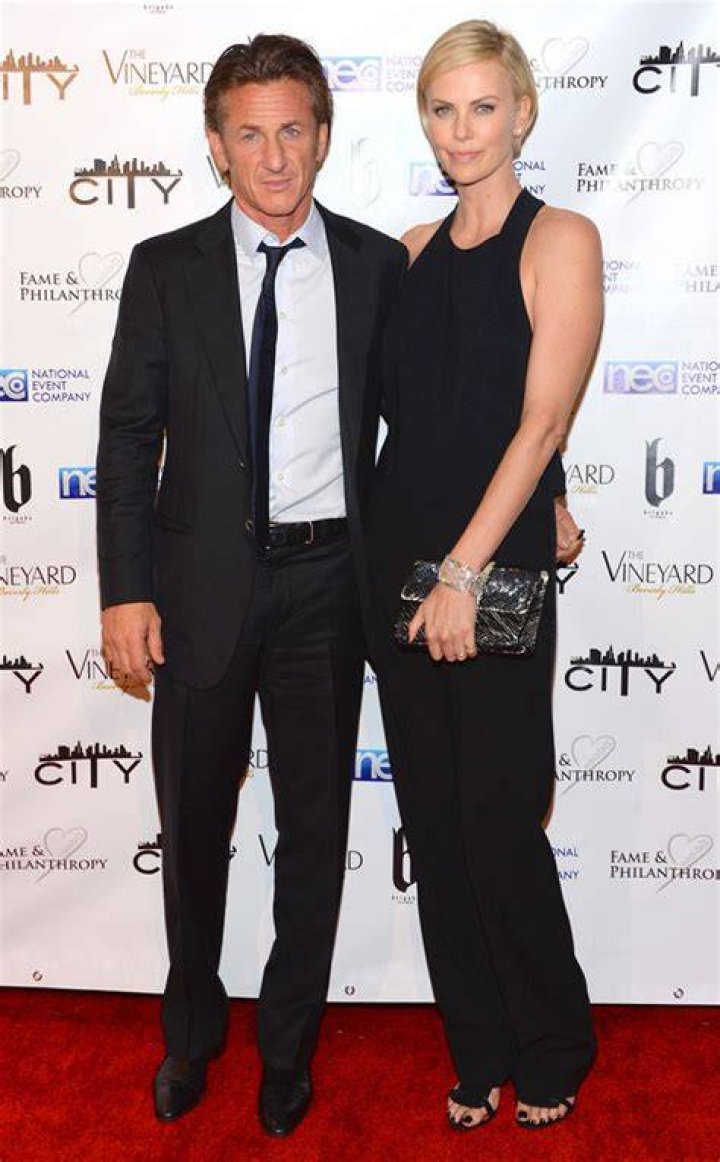 Sean Penn and Charlize Theron at the Aids Solidarity Gala at the Life Ball