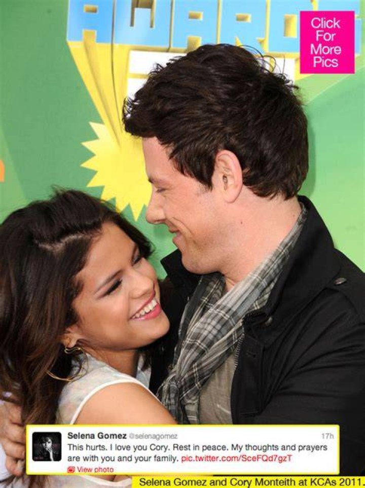 Selena Gomez Tweets Cory Monteith