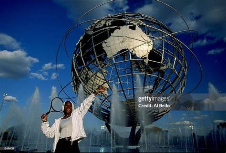 Serena Williams visits the Unisphere in New York US Open Tennis 1997 USA New YorkSport