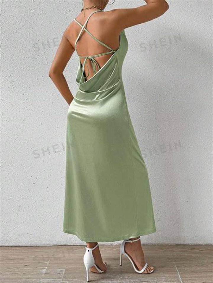 SheIn strappy backless maxi dress