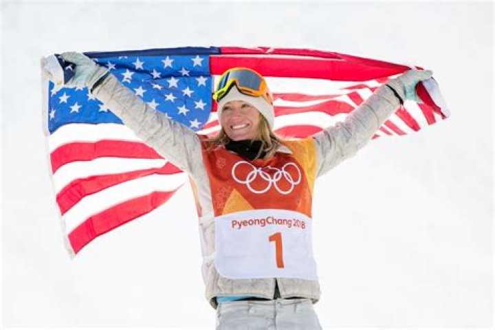 Silver medalist Jamie Anderson of the US reacts after the Women's Snowboard Big Air final at the Alpensia Ski Jumping Centre during the PyeongChang 2018 Olympic Games, South Korea, 22 February 2018. Snowboard - PyeongChang 2018 Olympic Games, Daegwallyeong-Myeon, Korea - 22 Feb 2018