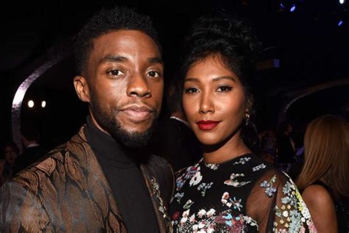 Simone Ledward and Chadwick Boseman
