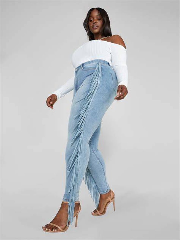 skinny fringe jeans