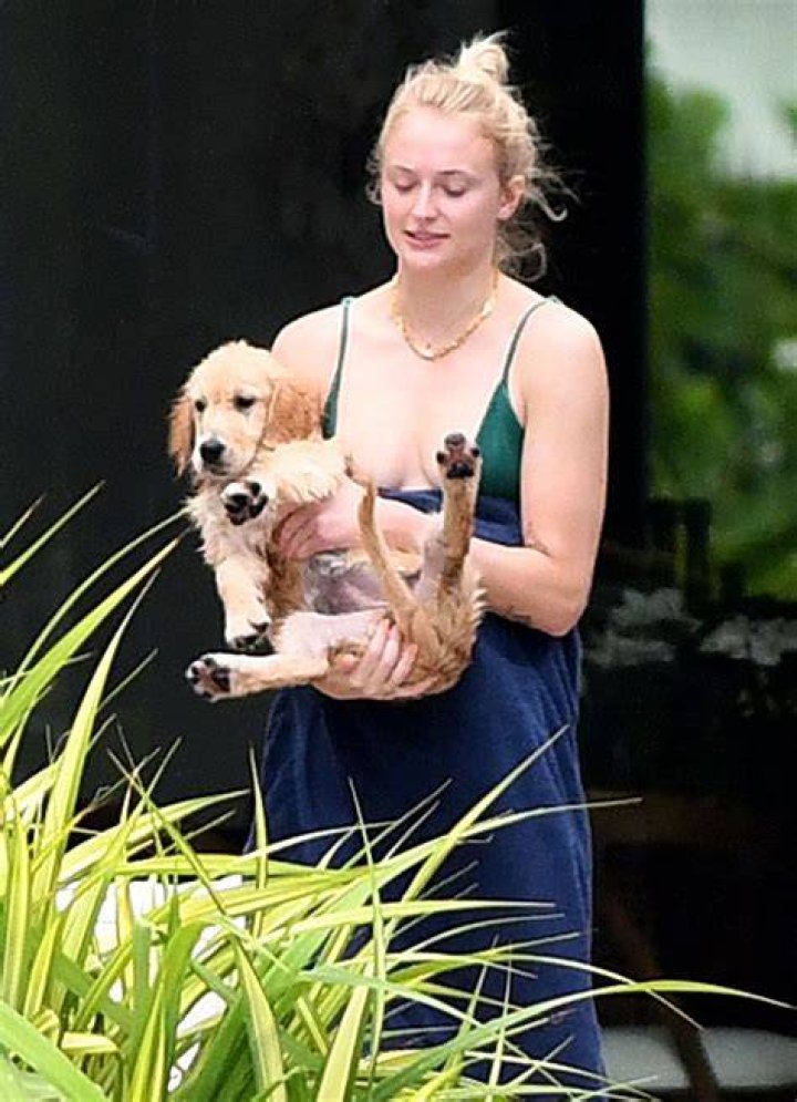 Sophie Turner and dog Waldo