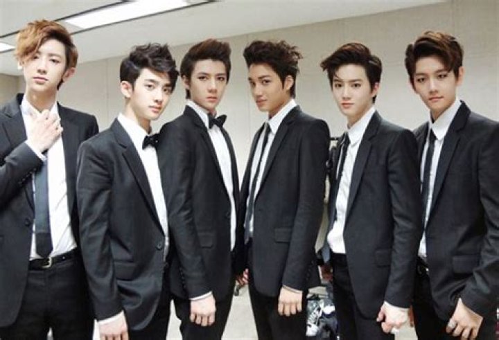 South Korean boy band EXO poses for a photo during a press conference at the Main Press Center in PyeongChang, northeastern South Korea, 21 February 2018, about its plan to take the stage at the closing ceremony of the 2018 PyeongChang Winter Olympics on 25 February. Boy band to appear at PyeongChang Winter Olympics' closing ceremony, Seoul, Korea - 21 Feb 2018