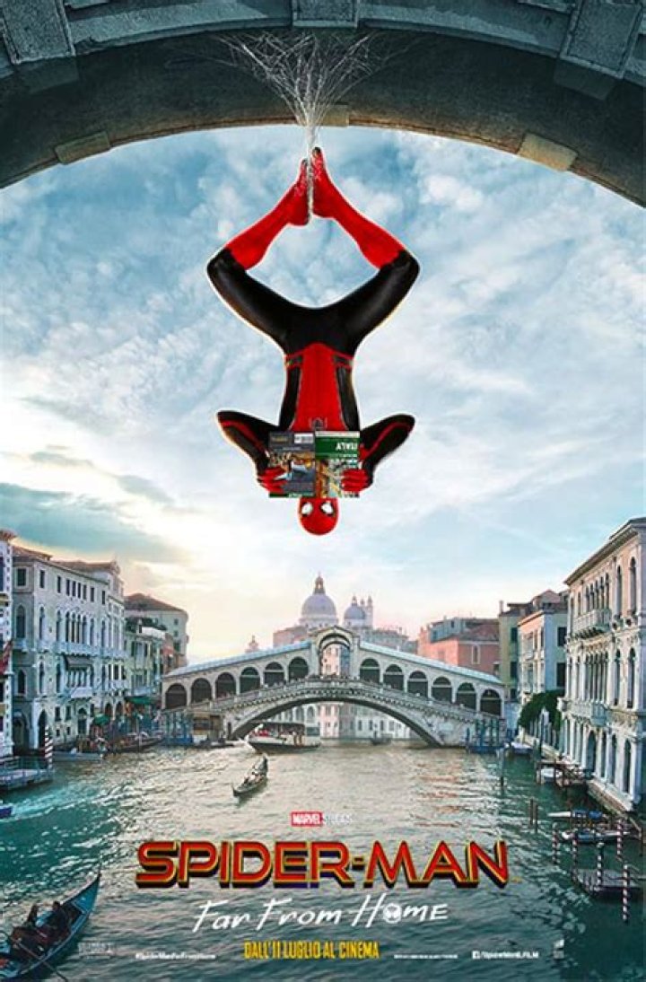 SPIDER-MAN: FAR FROM HOME, from left: Jake Gyllenhaal, Tom Holland, 2019.