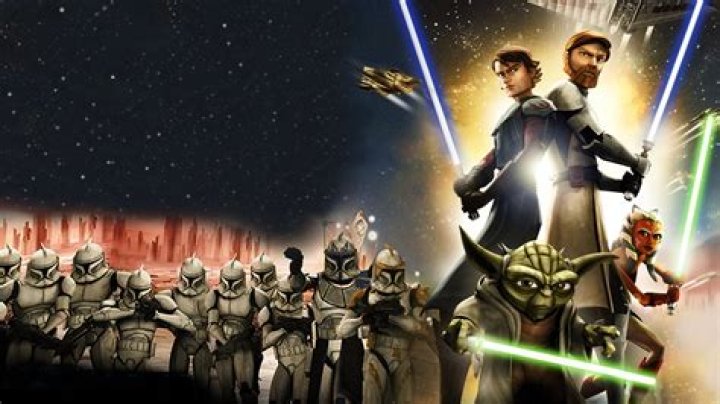 STAR WARS: THE CLONE WARS, from left: Yoda, Obi-Wan Kenobi, Anakin Skywalker, Ahsoka Tano, 2008. &copy;Warner Bros./Courtesy Everett Collection