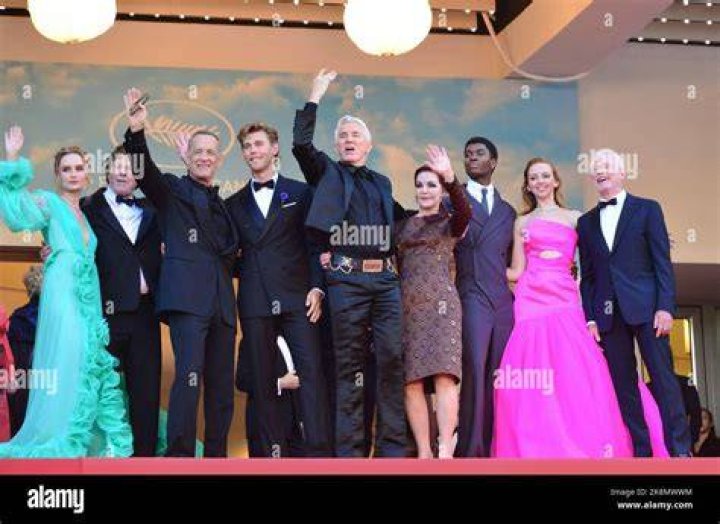 Steve Binder, Baz Luhrmann, Austin Butler, Finley Lockwood, Lisa Marie Presley, Priscilla Presley, Riley Keough and Harper Lockwood Three Generations of Presley's Hand and Footprint Ceremony, TCL Chinese Theater, Los Angeles, California, USA - 21 Jun 2022
