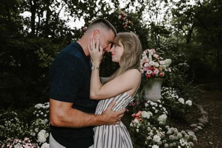 Taylor Swift and Travis Kelce during the NFL Super Bowl 58 football game