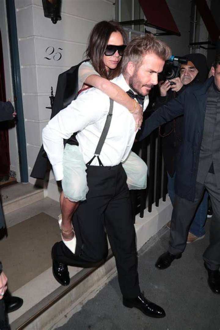 The Beckham family seen leaving their hotel ahead of Victoria Beckham's fashion show during Paris Fashion Week. Photo by ABACAPRESS.COM Pictured: Harper Beckham,David Beckham Ref: SPL5526956 030323 NON-EXCLUSIVE Picture by: AbacaPress / SplashNews.com Splash News and Pictures USA: +1 310-525-5808 London: +44 (0)20 8126 1009 Berlin: +49 175 3764 166 United Arab Emirates Rights, Australia Rights, Bahrain Rights, Canada Rights, Greece Rights, India Rights, Israel Rights, South Korea Rights, New Zealand Rights, Qatar Rights, Saudi Arabia Rights, Singapore Rights, Thailand Rights, Taiwan Rights, United Kingdom Rights, United States of America Rights