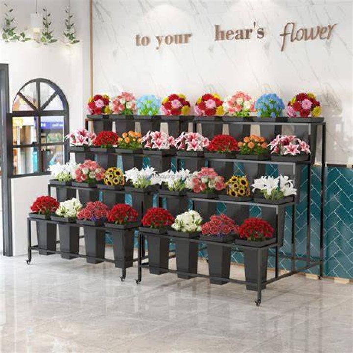 The flower display at the reception