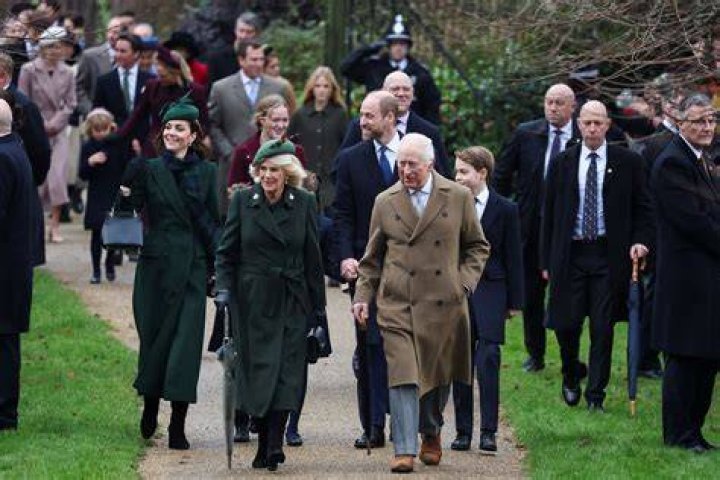 The royals walk together
