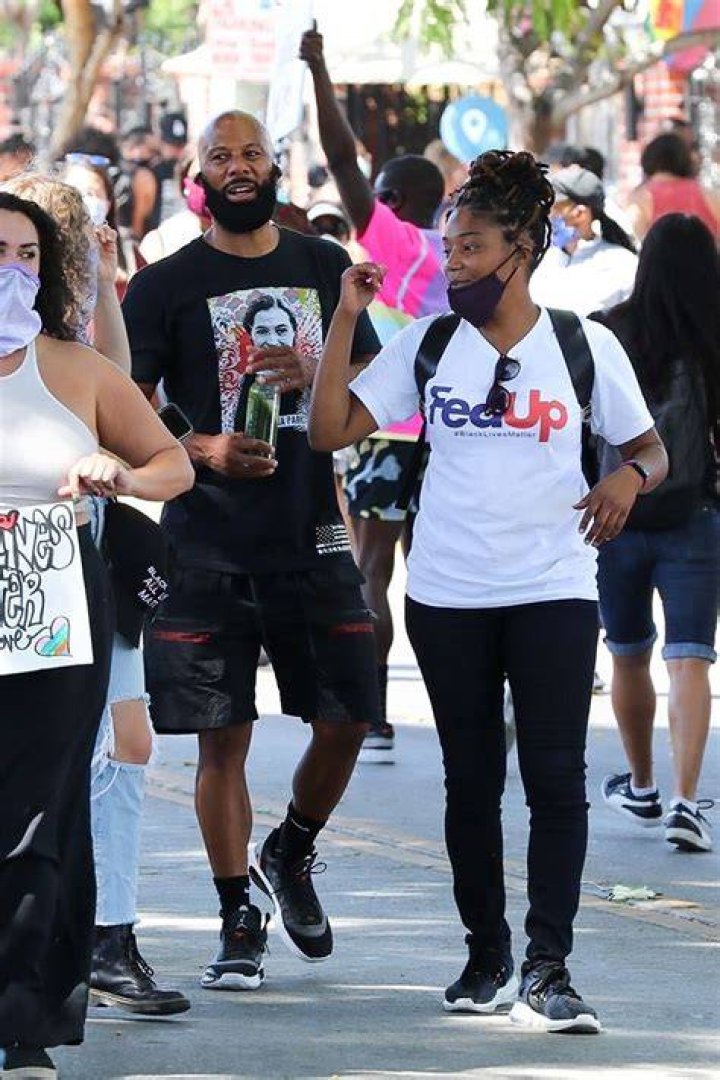 Tiffany Haddish and Common join the pride BLM protest