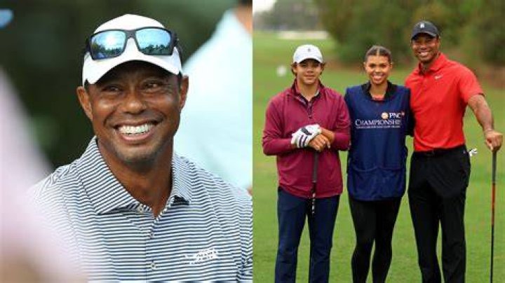 Tiger Woods, right and his son Charlie Woods, right, bump fists during the first round of the PNC Championship golf tournament, in Orlando, Fla PNC Championship Golf, Orlando, United States - 17 Dec 2022