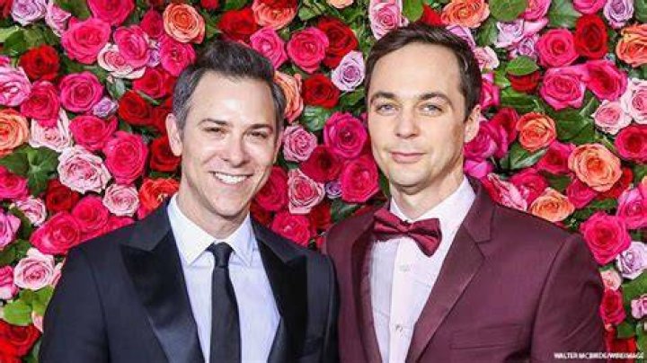 Todd Spiewak, Jim Parsons. Todd Spiewak, left, and Jim Parsons arrive at night two of the Television Academy's 2019 Creative Arts Emmy Awards, at the Microsoft Theater in Los Angeles Television Academy's 2019 Creative Arts Emmy Awards - Arrivals - Night Two, Los Angeles, USA - 15 Sep 2019