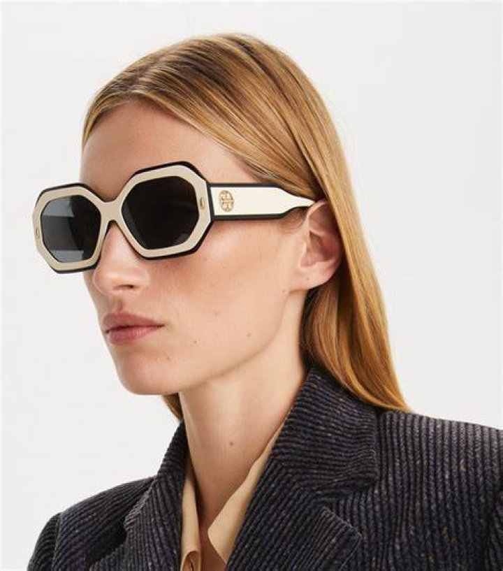 Tory Burch Split-Frame Sunglasses, $180, toryburch.com