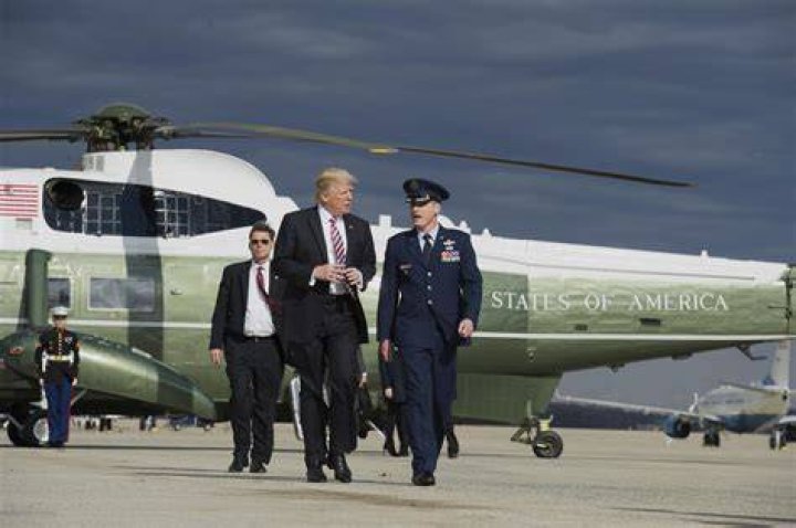 Trump, Andrews Air Force Base, USA &ndash; 02 Sep 2017