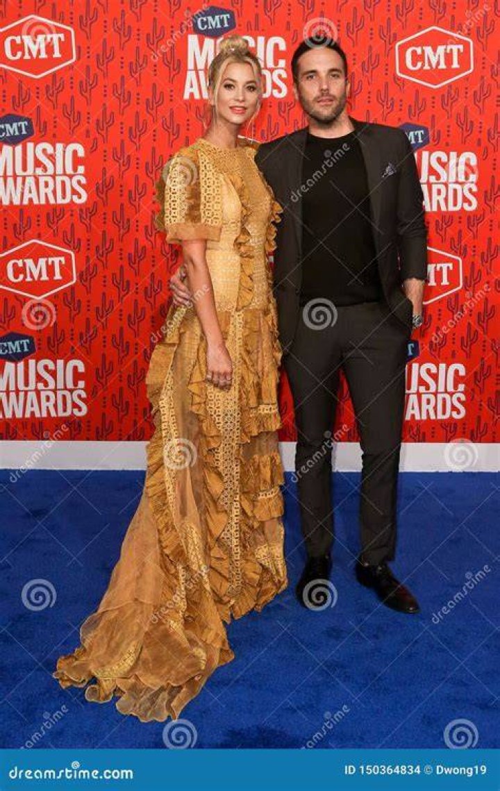 Tyler Rich, Sabina Gadecki. Tyler Rich, left, and Sabina Gadecki arrive at the 54th annual Academy of Country Music Awards at the MGM Grand Garden Arena, in Las Vegas 54th Annual Academy of Country Music Awards - Arrivals, Las Vegas, USA - 07 Apr 2019