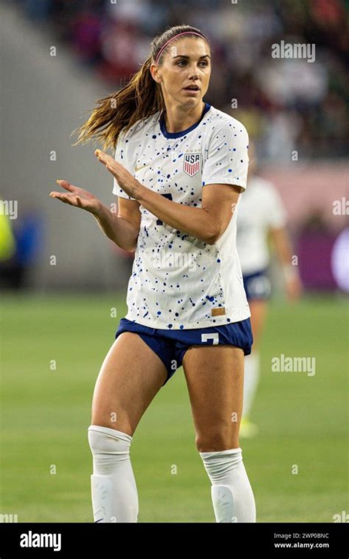 United States forward Alex Morgan is introduced during a send-off ceremony ahead of the FIFA Women's World Cup after an international friendly soccer match against Mexico, in Harrison, N.J. The U.S. won 3-0 Mexico US Soccer, Harrison, USA - 26 May 2019