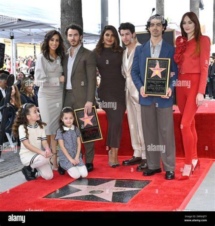 Valentina Angelina, Danielle Jonas, Alena Rose Kevin Jonas, Priyanka Chopra, Nick Jonas, Joe Jonas and Sophie Turner Jonas Brothers honored with a star on the Hollywood Walk of Fame, Los Angeles, California, USA - 30 Jan 2023