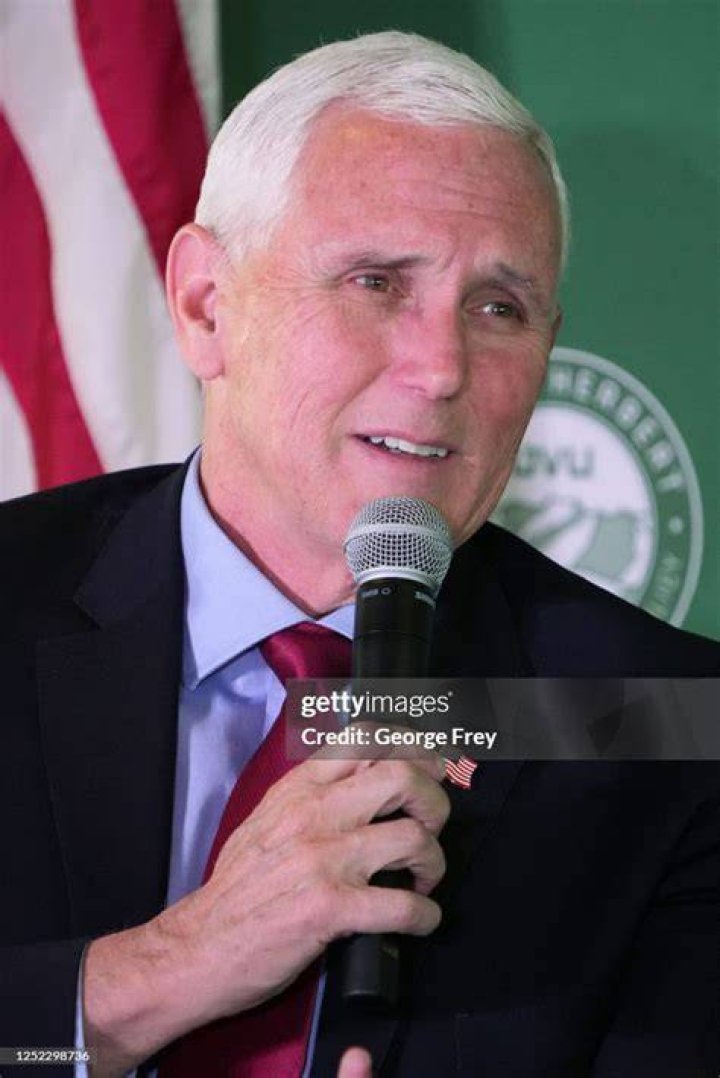 Vice President Mike Pence speaks during a meeting in the Vice President's Ceremonial Office on the White House complex in Washington, with family members of the six Citgo executives currently detained in Venezuela Trump US Venezuela, Washington, USA - 02 Apr 2019