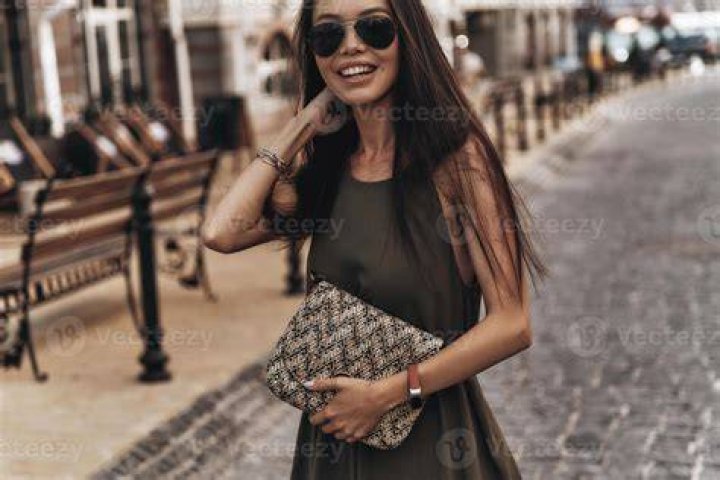 Woman holding a purse