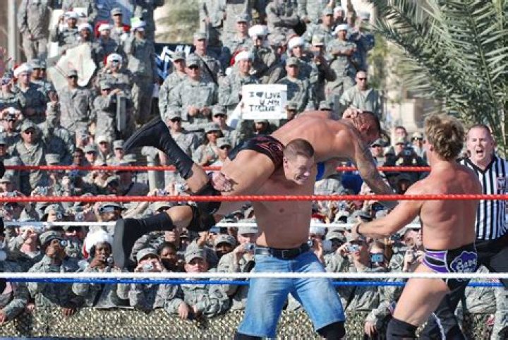 World wrestling entertainment superstar John Cena poses for photographers, prior to a press conference in San Remo, Italy, Thursday, March 2, 2006. John Cena is one of the international guest stars featuring in the "Festival di Sanremo" show, running on Italian State TV RAI through Saturday, March 4. (AP Photo/Luca Bruno)