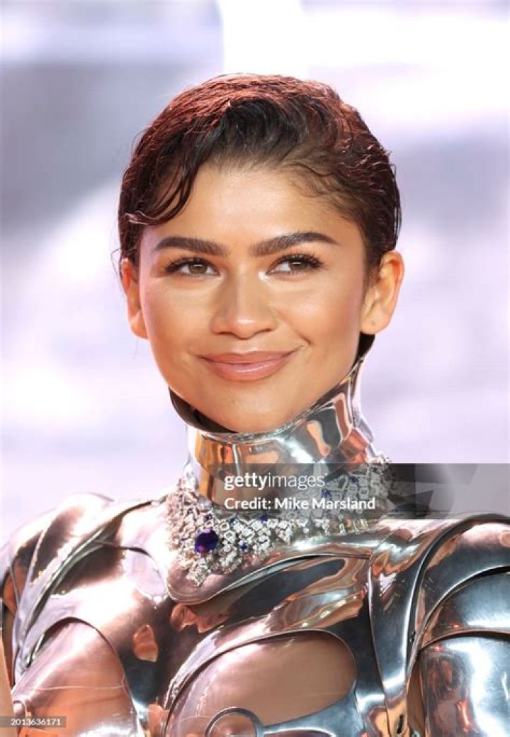 Zendaya attends the World Premiere of "Dune: Part Two" in London's Leicester Square on February 15, 2024 in London, England.