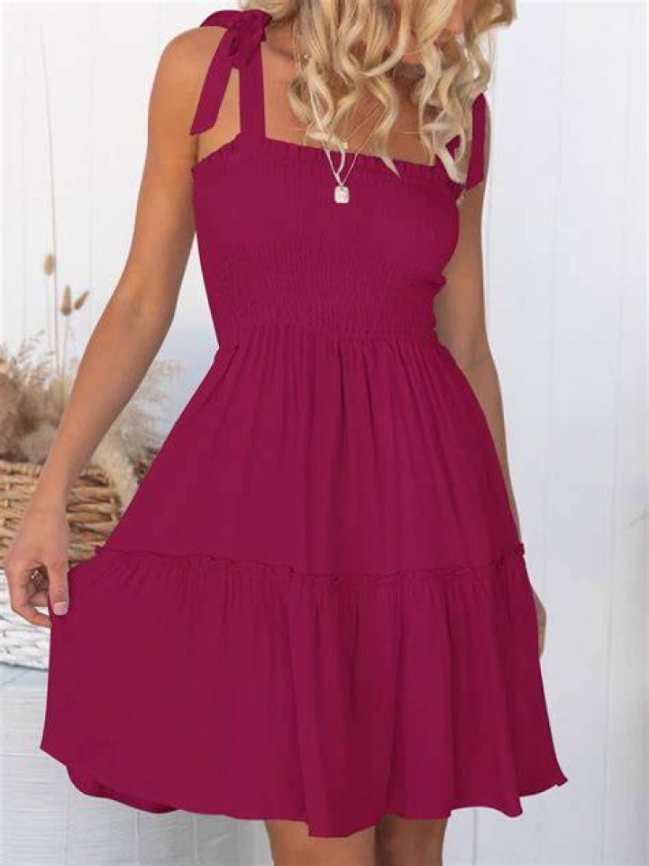 Zesica Ruffle A-Line Swing Mini Dress